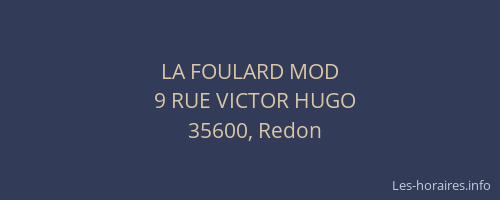 LA FOULARD MOD
