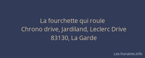 La fourchette qui roule