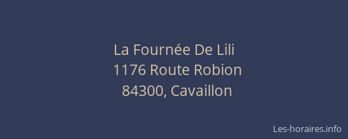 La Fourn&eacute;e De Lili
