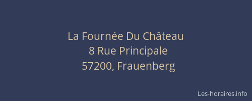 La Fournée Du Château
