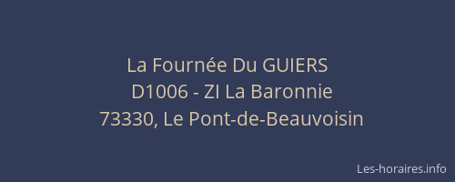 La Fournée Du GUIERS