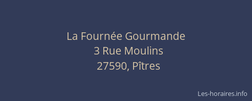 La Fourn&eacute;e Gourmande