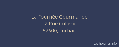 La Fourn&eacute;e Gourmande