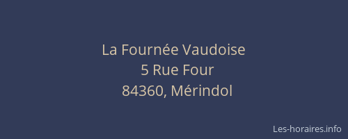 La Fourn&eacute;e Vaudoise