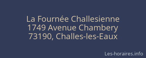 La Fournée Challesienne