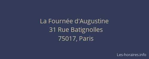 La Fournée d'Augustine