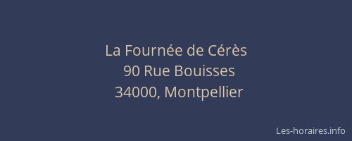 La Fournée de Cérès