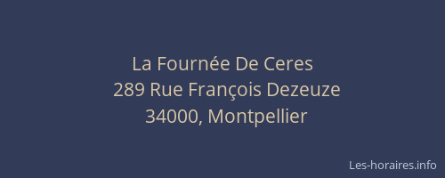 La Fournée De Ceres