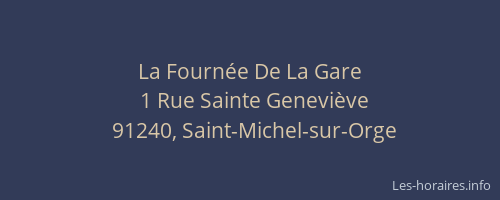 La Fournée De La Gare