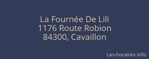 La Fournée De Lili