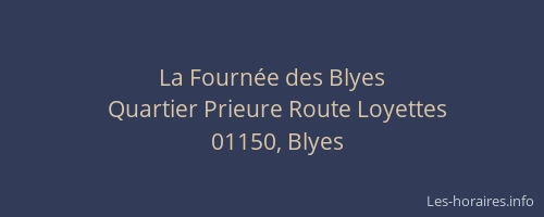 La Fournée des Blyes
