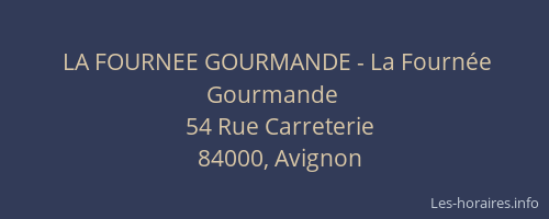 LA FOURNEE GOURMANDE - La Fournée Gourmande