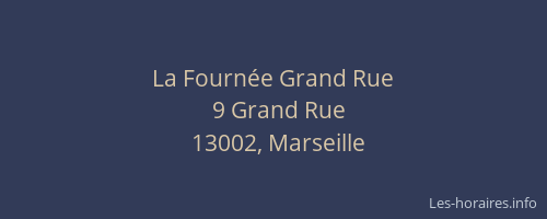 La Fournée Grand Rue