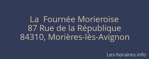 La  Fournée Morieroise
