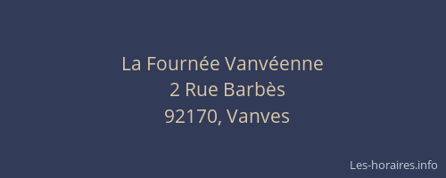 La Fournée Vanvéenne