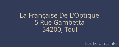 La Française De L'Optique
