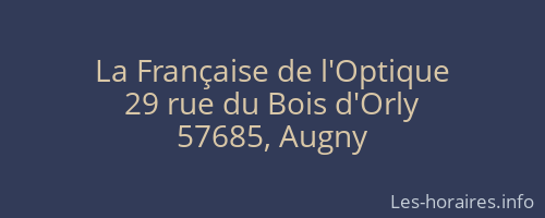 La Française de l'Optique