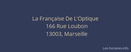 La Française De L'Optique