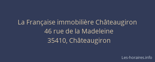 La Française immobilière Châteaugiron