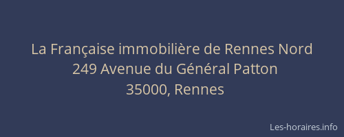 La Française immobilière de Rennes Nord