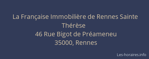 La Française Immobilière de Rennes Sainte Thérèse