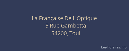 La Française De L'Optique