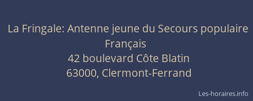 La Fringale: Antenne jeune du Secours populaire Français