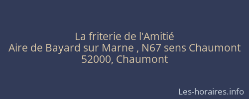 La friterie de l'Amitié