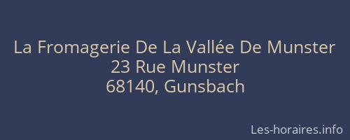 La Fromagerie De La Vallée De Munster