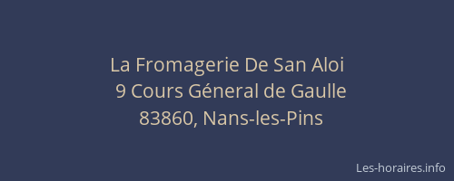 La Fromagerie De San Aloi