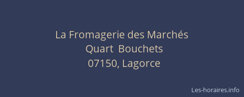 La Fromagerie des Marchés
