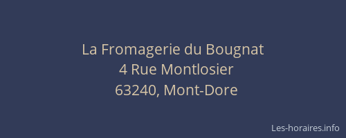La Fromagerie du Bougnat