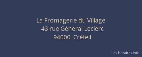 La Fromagerie du Village