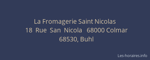 La Fromagerie Saint Nicolas