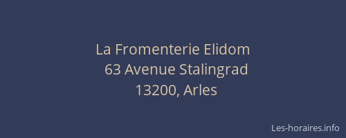 La Fromenterie Elidom