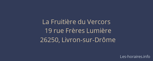 La Fruiti&egrave;re du Vercors