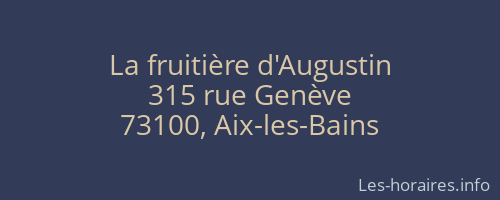 La fruitière d'Augustin