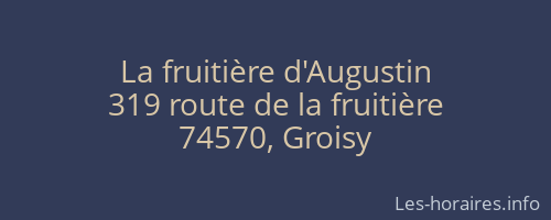 La fruitière d'Augustin