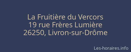 La Fruitière du Vercors