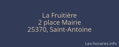 La Fruitière