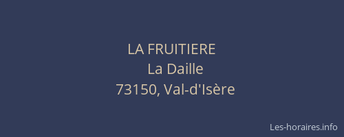 LA FRUITIERE