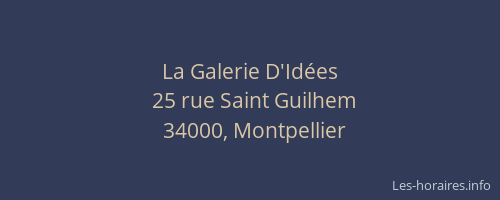 La Galerie D'Idées