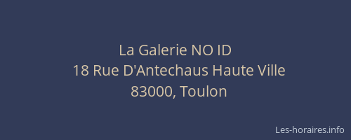 La Galerie NO ID