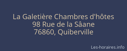 La Galetière Chambres d'hôtes