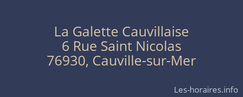 La Galette Cauvillaise
