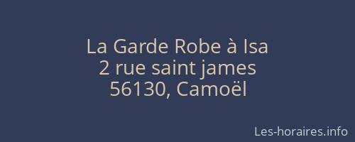 La Garde Robe à Isa