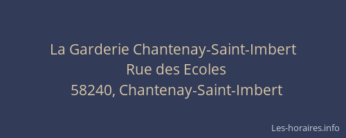 La Garderie Chantenay-Saint-Imbert