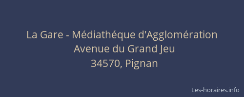 La Gare - Médiathéque d'Agglomération