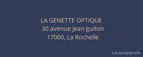 LA GENETTE OPTIQUE
