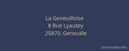 La Geneuilloise